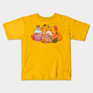 Cute Ghost Spooky Tea Kids T-Shirt